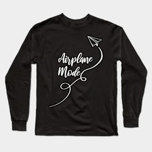 Airplane mode illustration white Long Sleeve T-Shirt